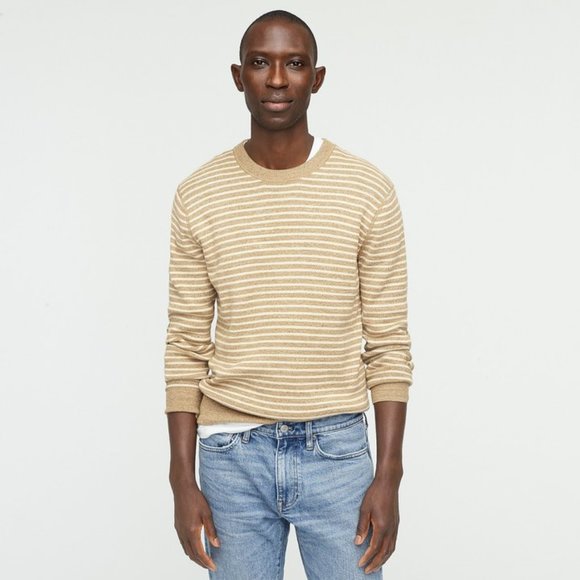 J Crew Cotton Cotton Wool Crew Neck Striped Sweater Size Small - Picture 3 of 10